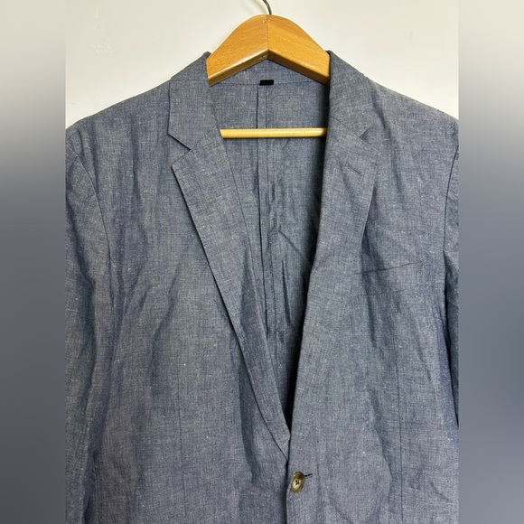 J.Crew LudLow Size 40s Mens Linen Sport Coat Blazer Gray Minimalist Old Money - Picture 4 of 16